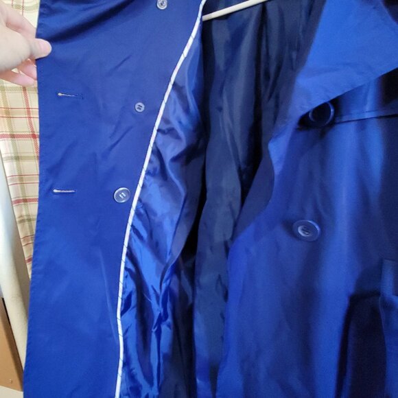 Kenneth Cole Navy Blue Trench Coat Jacket XXL - Picture 6 of 8